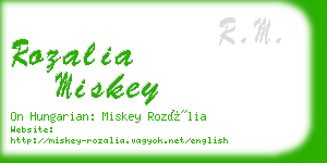 rozalia miskey business card